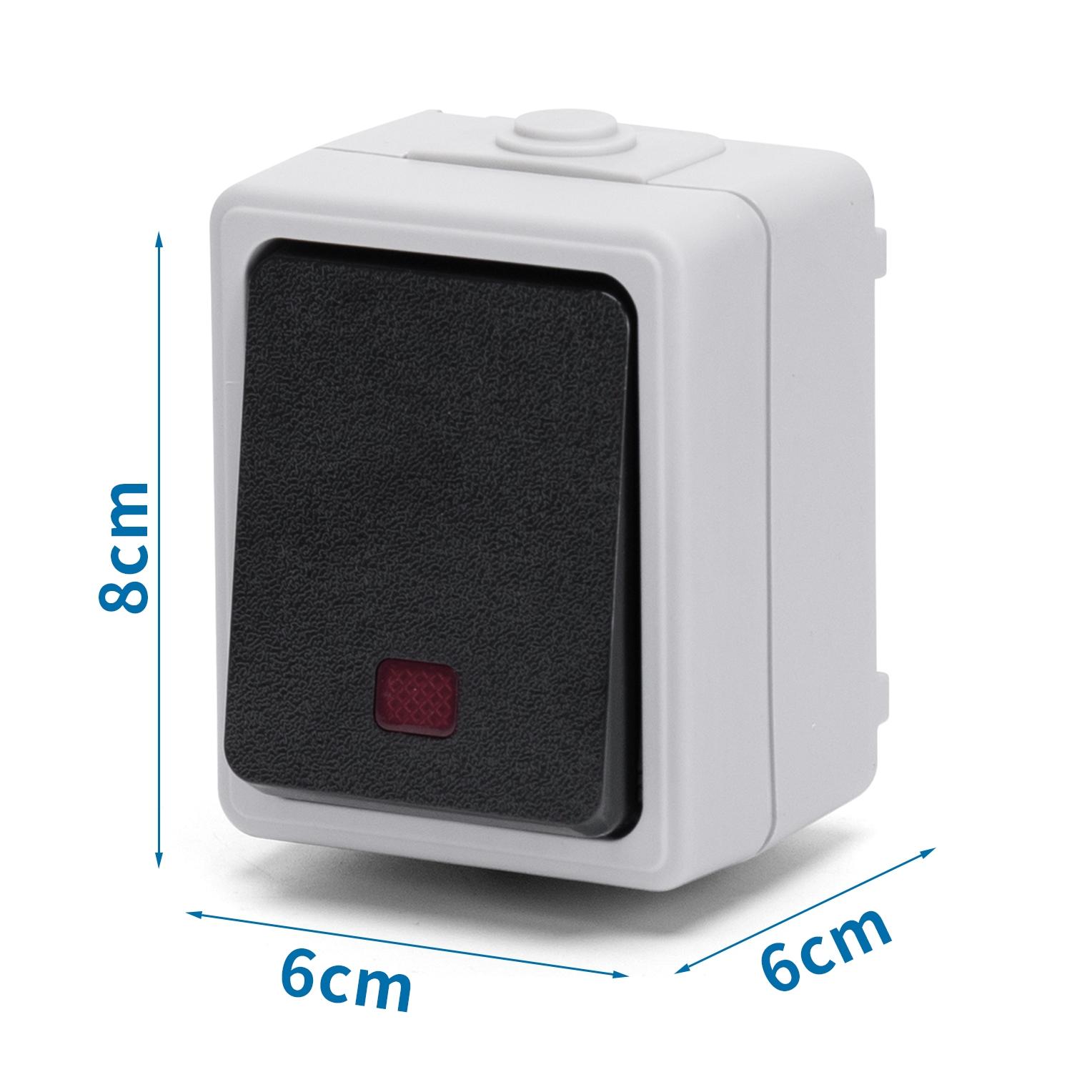 Surface-Mounted Doorbell Switch Gray