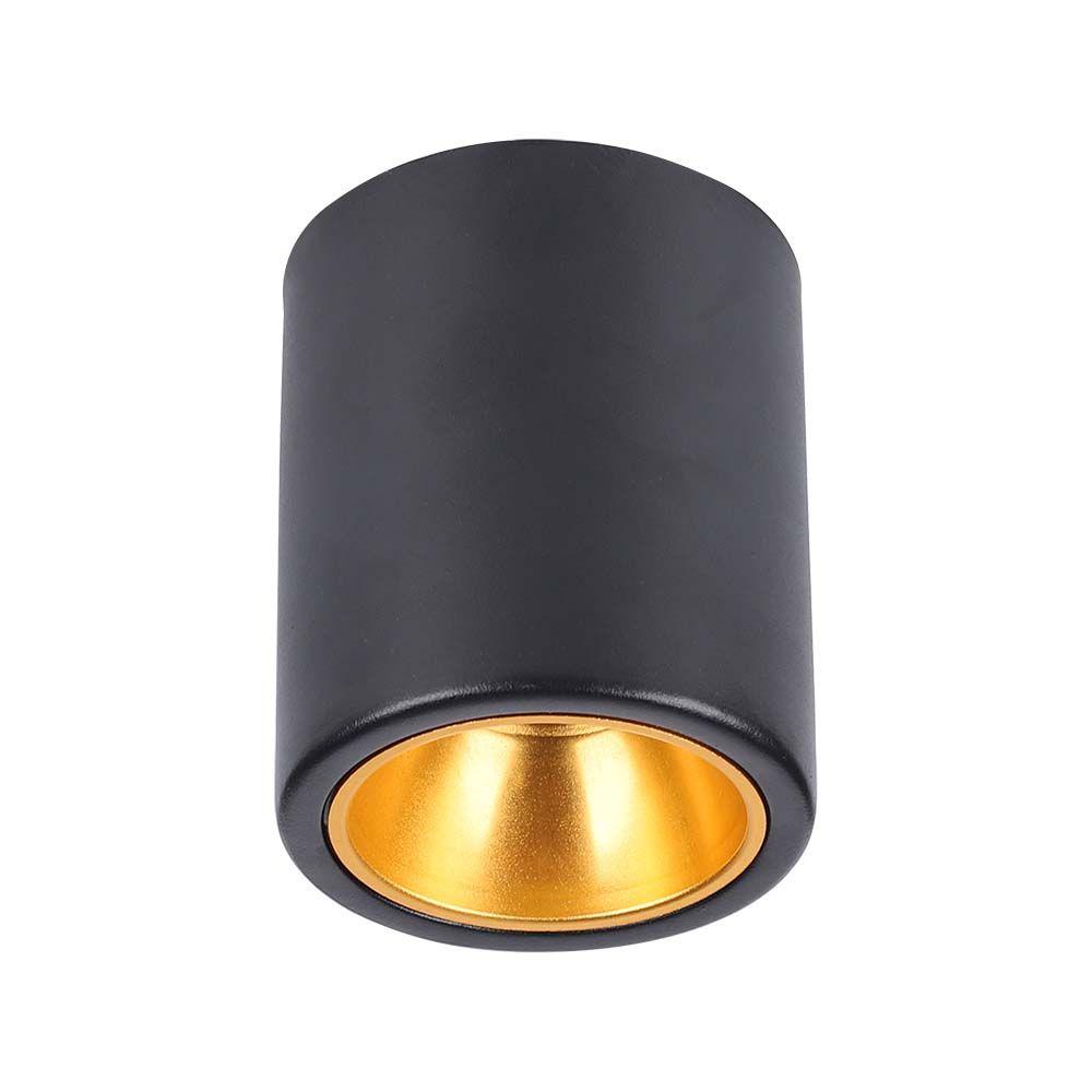 VT-978 SURFACE MOUNTED GU10 FITTING ROUND BLACK