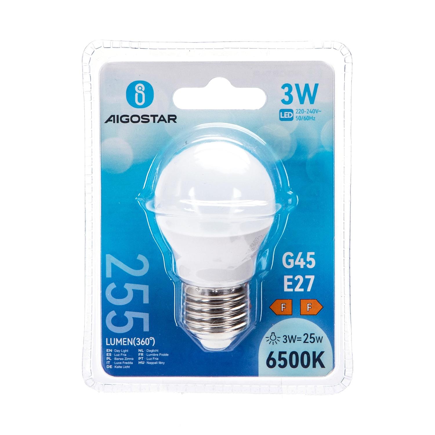 LED E27 3W G45