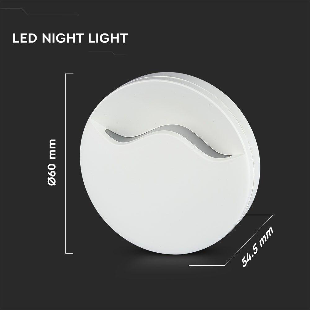 VT-83 0.45W LED NIGHT LIGHT(EU PLUG) SAMSUNG CHIP 4000K ROUND