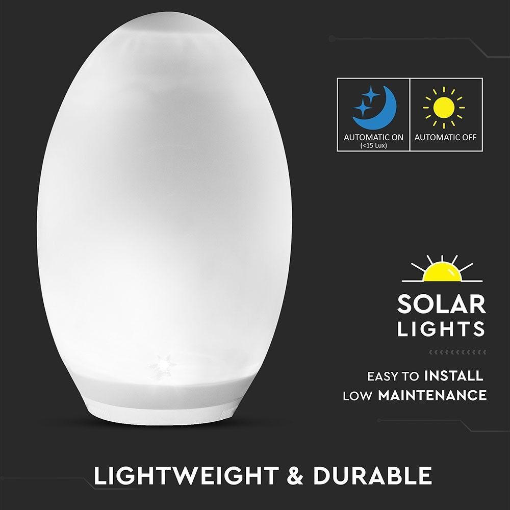 VT-7815 LED SOLAR EGG LIGHT RGB+WW