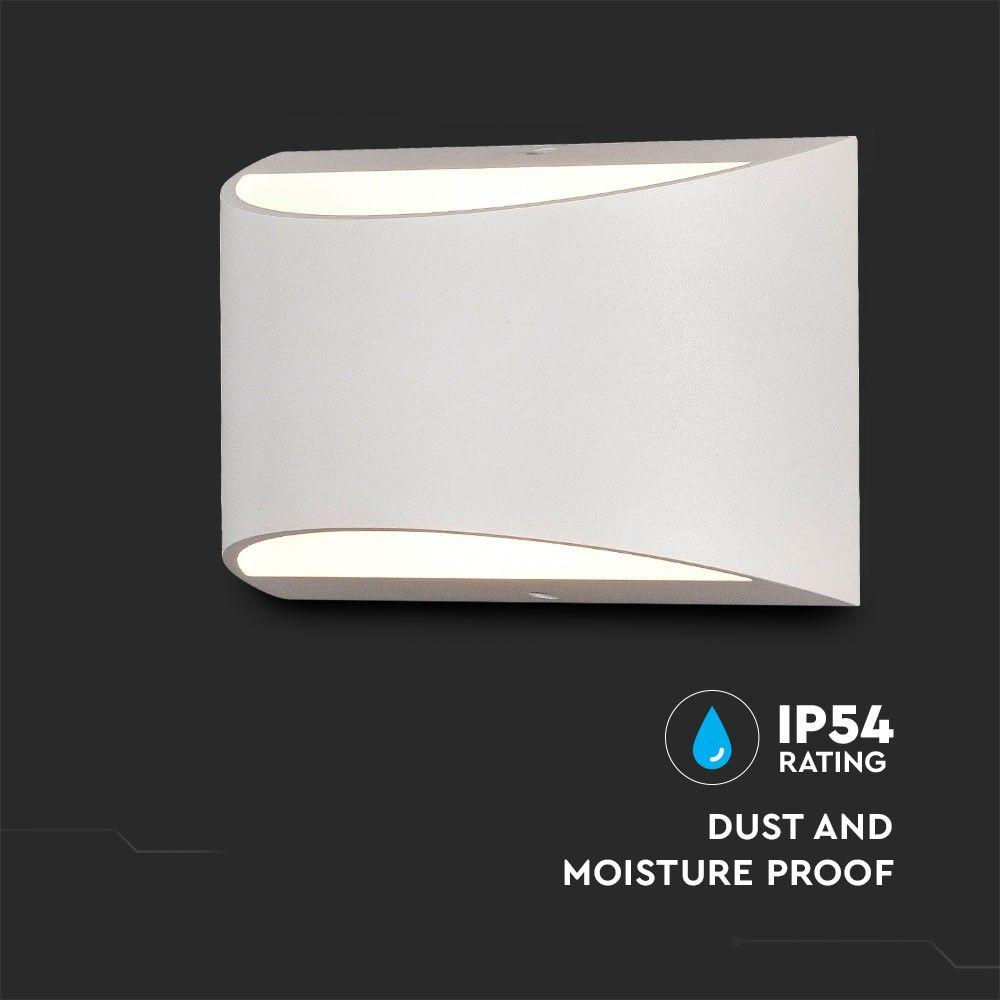 VT-815 10W WALL LIGHT WITH BRIDGELUX CHIP 4000K IP54 WHITE BODY