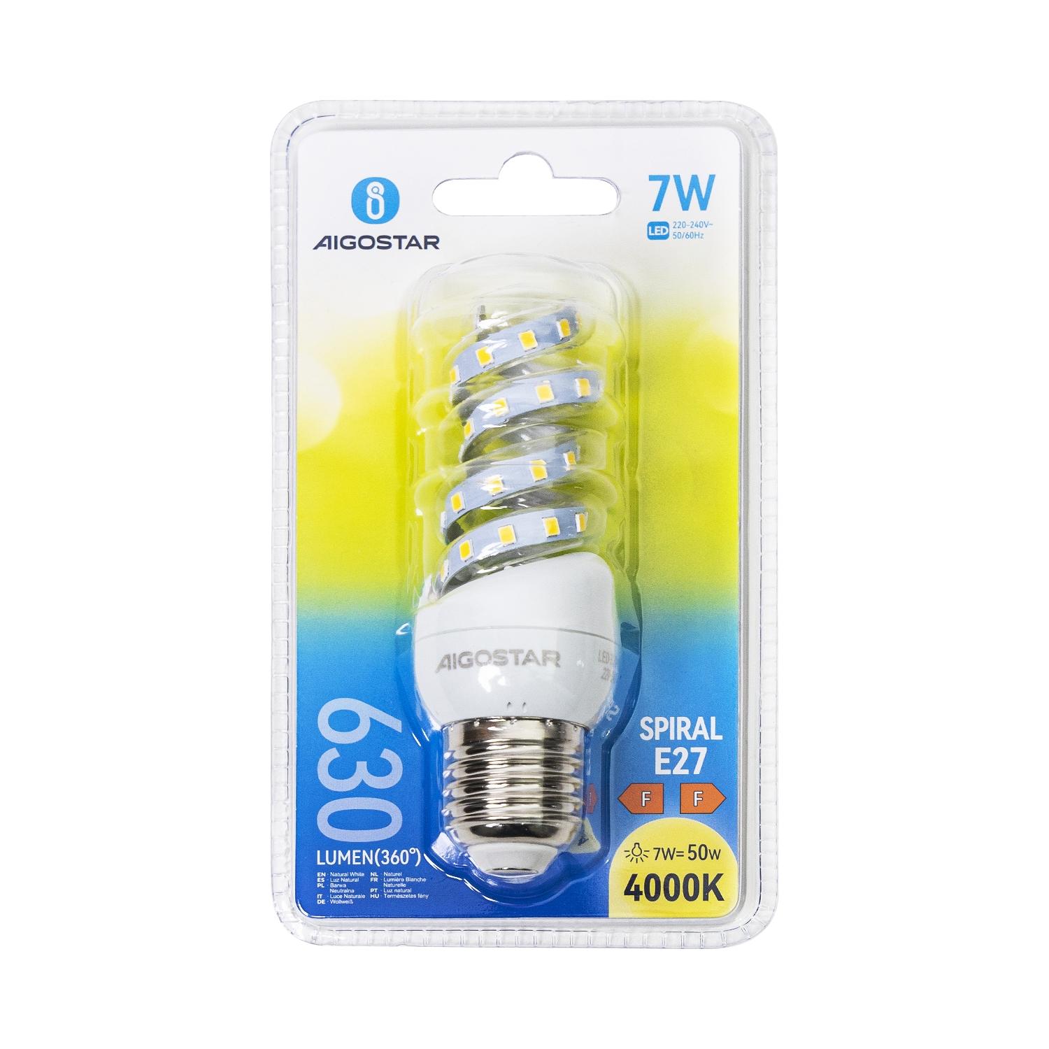 LED E27 7W Spiral tube