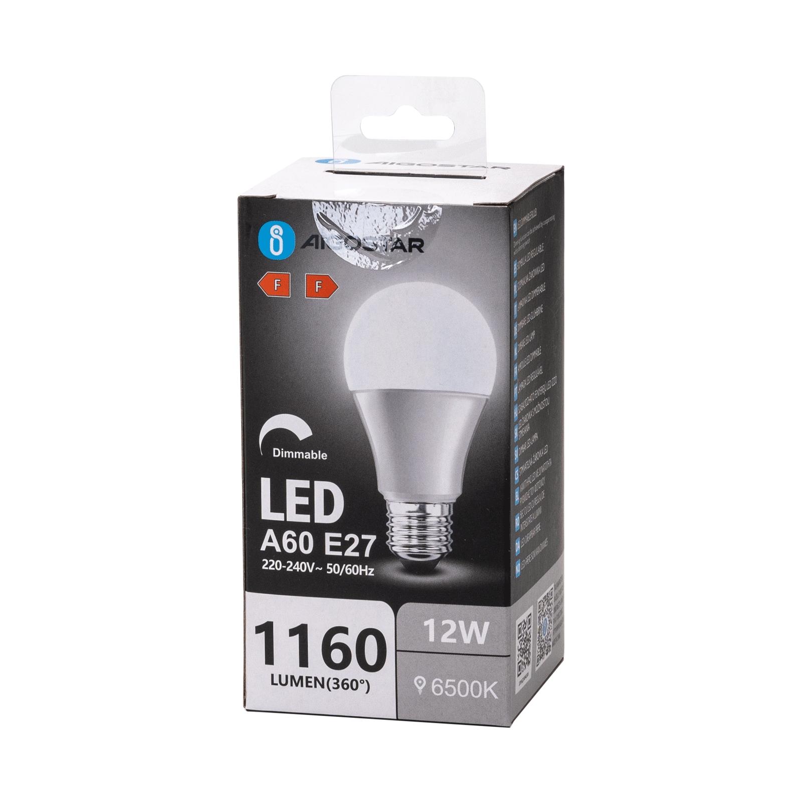 LED dimmable bulb A60 E27 12W 6500K