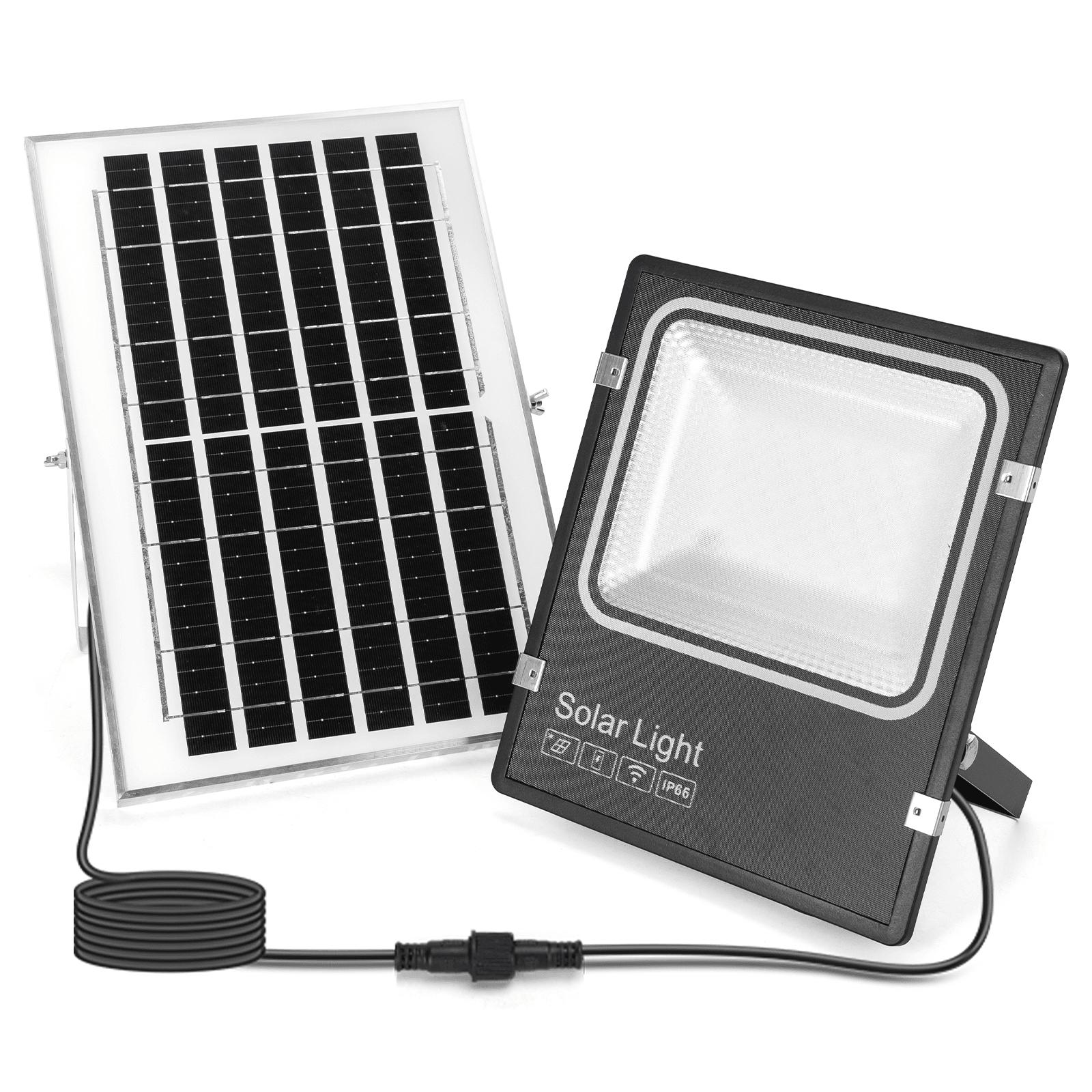 LED FLOOD LIGHT WITH SOLAR PANEL /08 Series/ 5M LINE/100W /RGB