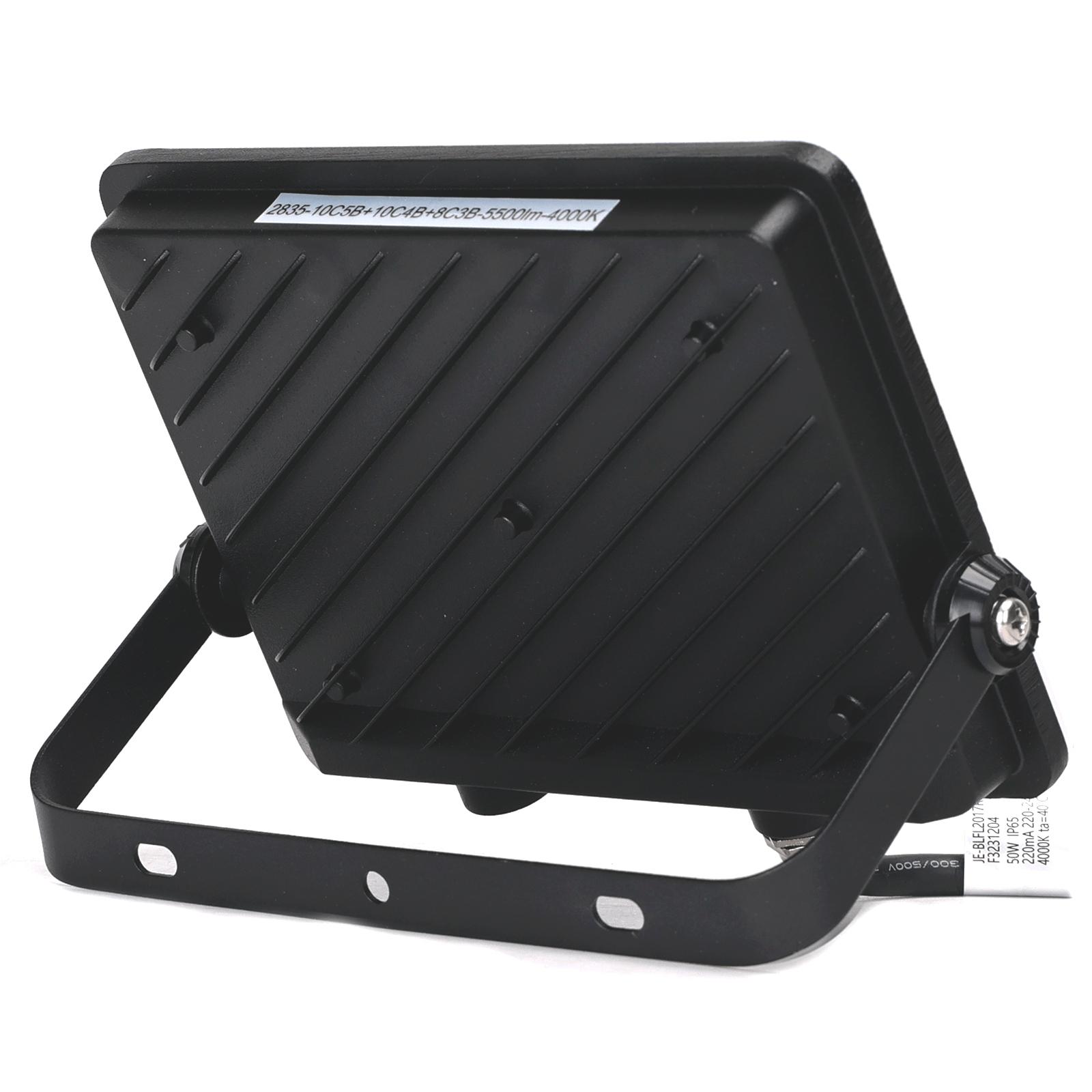 LED Frosted Cover Floodlight with Black Housing, 50W, 4000K