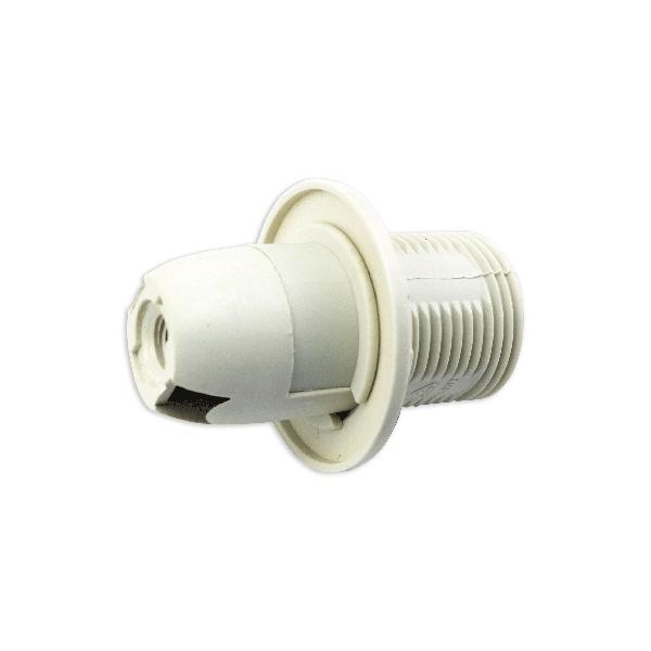 E14 Plastic Spring Terminal Lamp Holder White