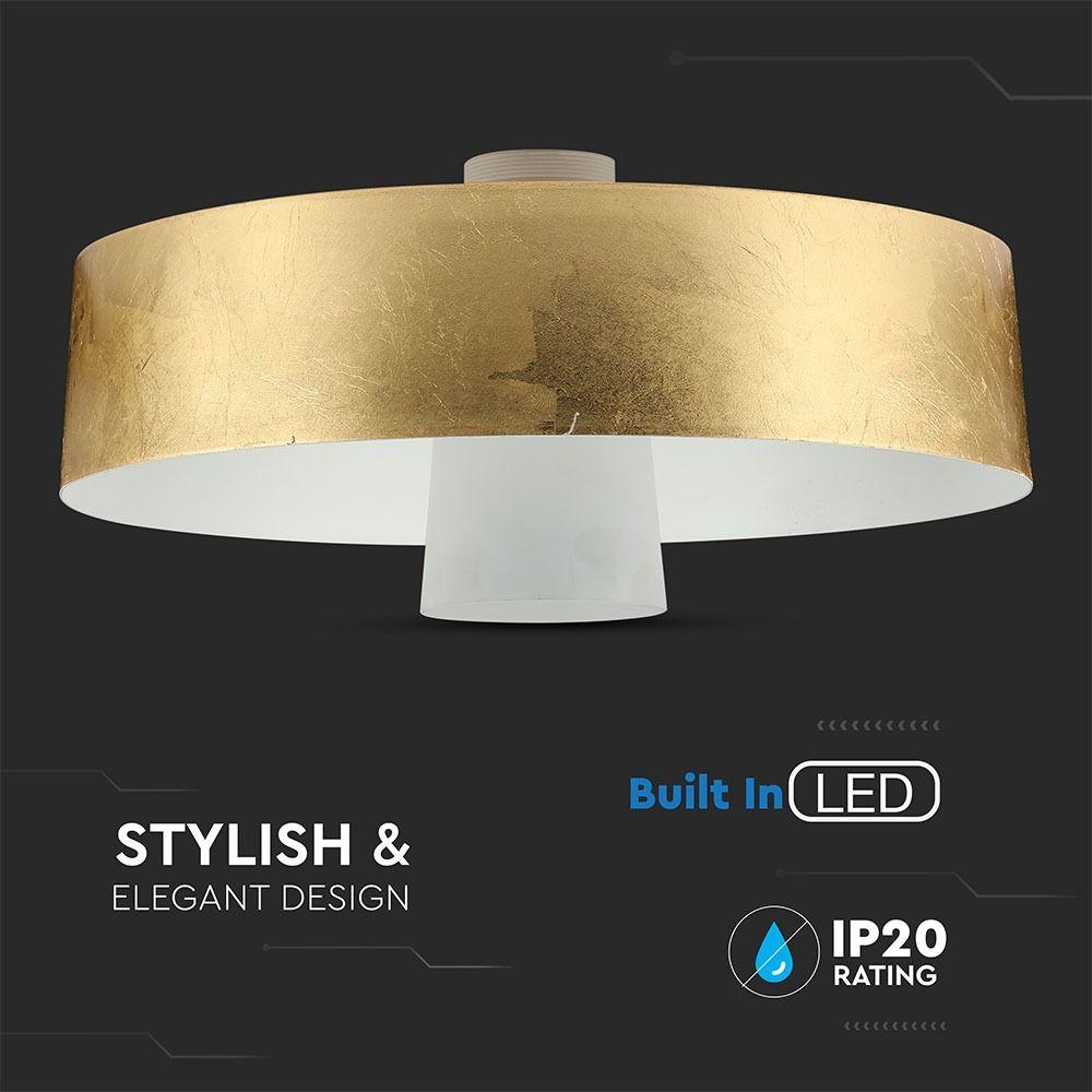 VT-7666 7W LED PENDANT LIGHT(ACRYLIC)-GOLD LAMPSHADE 4000K