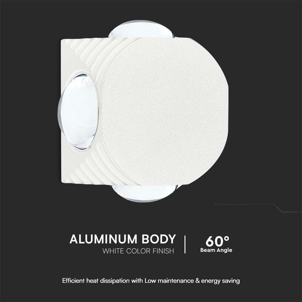 4W Oprawa COB Downlight LED, Barwa: 4000K, Obudowa: Biała , VTAC, SKU 10591