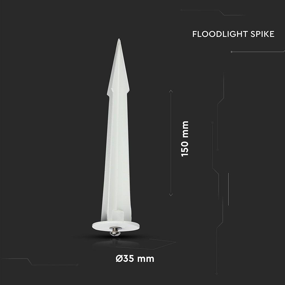 VT-854 FLOODLIGHT SPIKE -WHITE, D:35 X H150