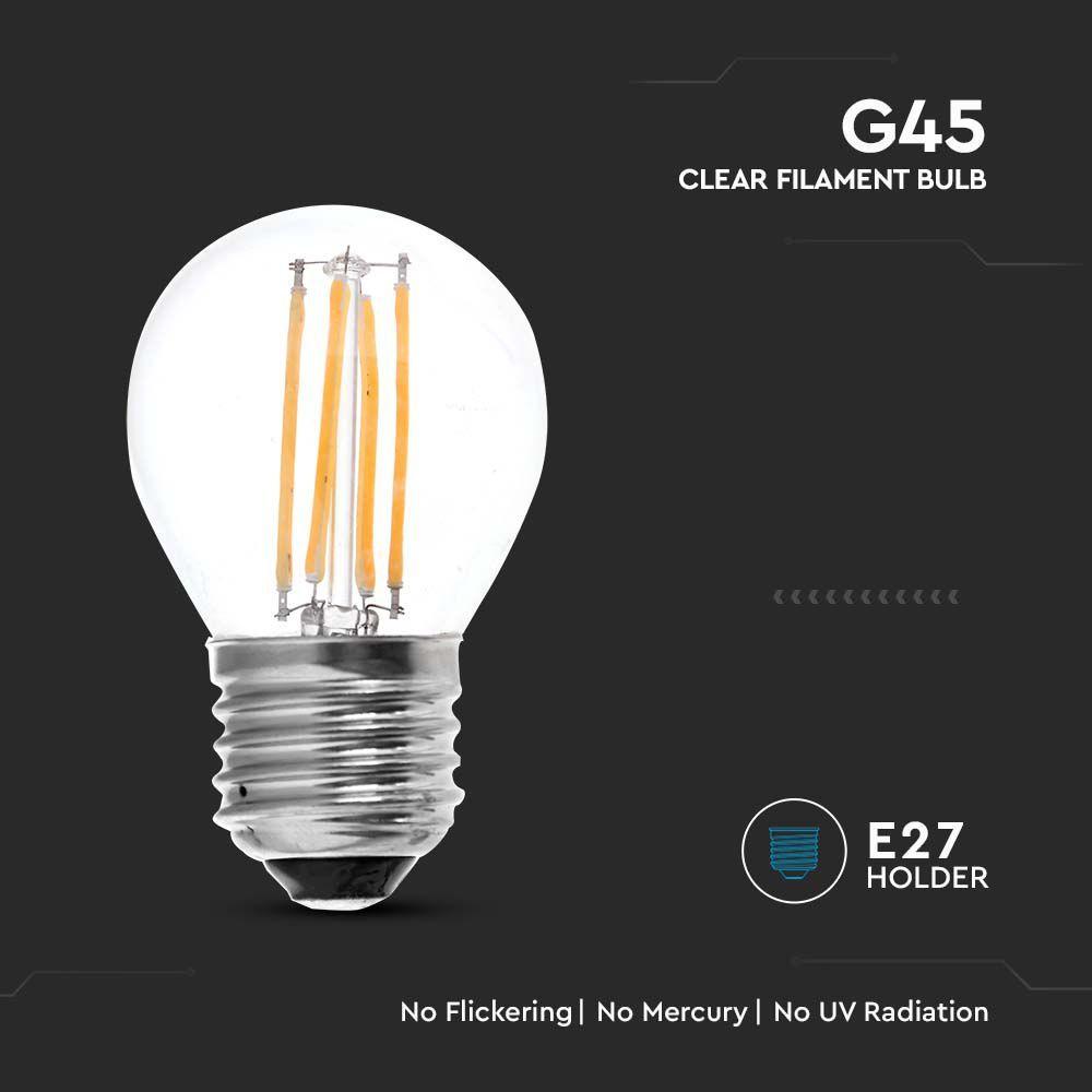 VT-1980 4W G45 FILAMENT BULB 3000K E27