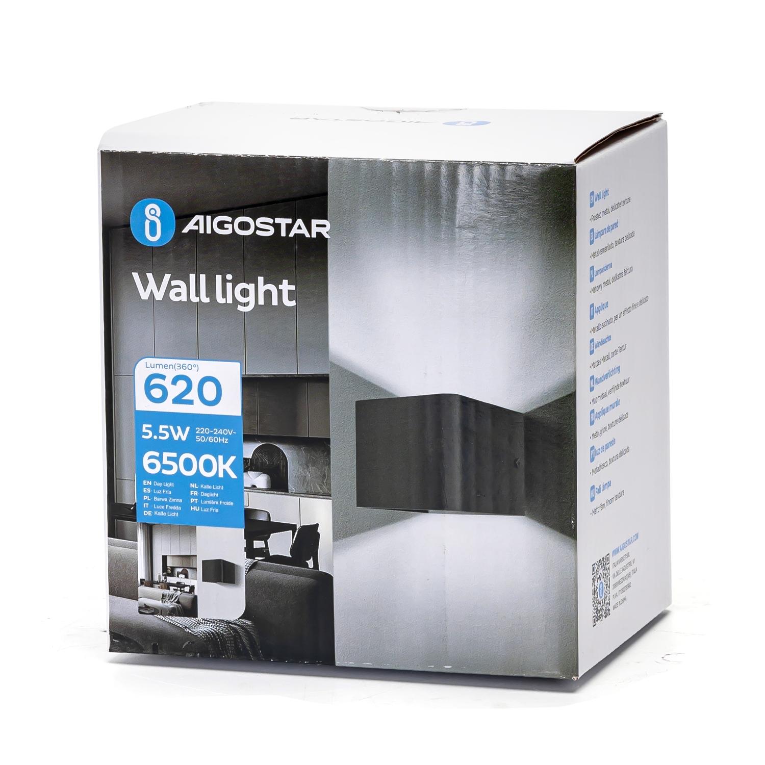 LED Metal Wall Light Black 5.5W