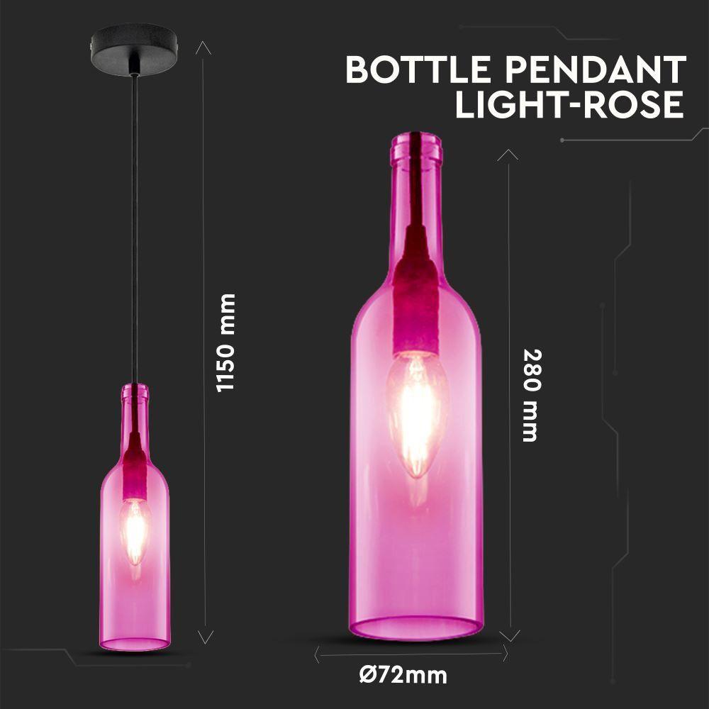 VT-7558 BOTTLE PENDANT LIGHT-E14 HOLDER-ROSE