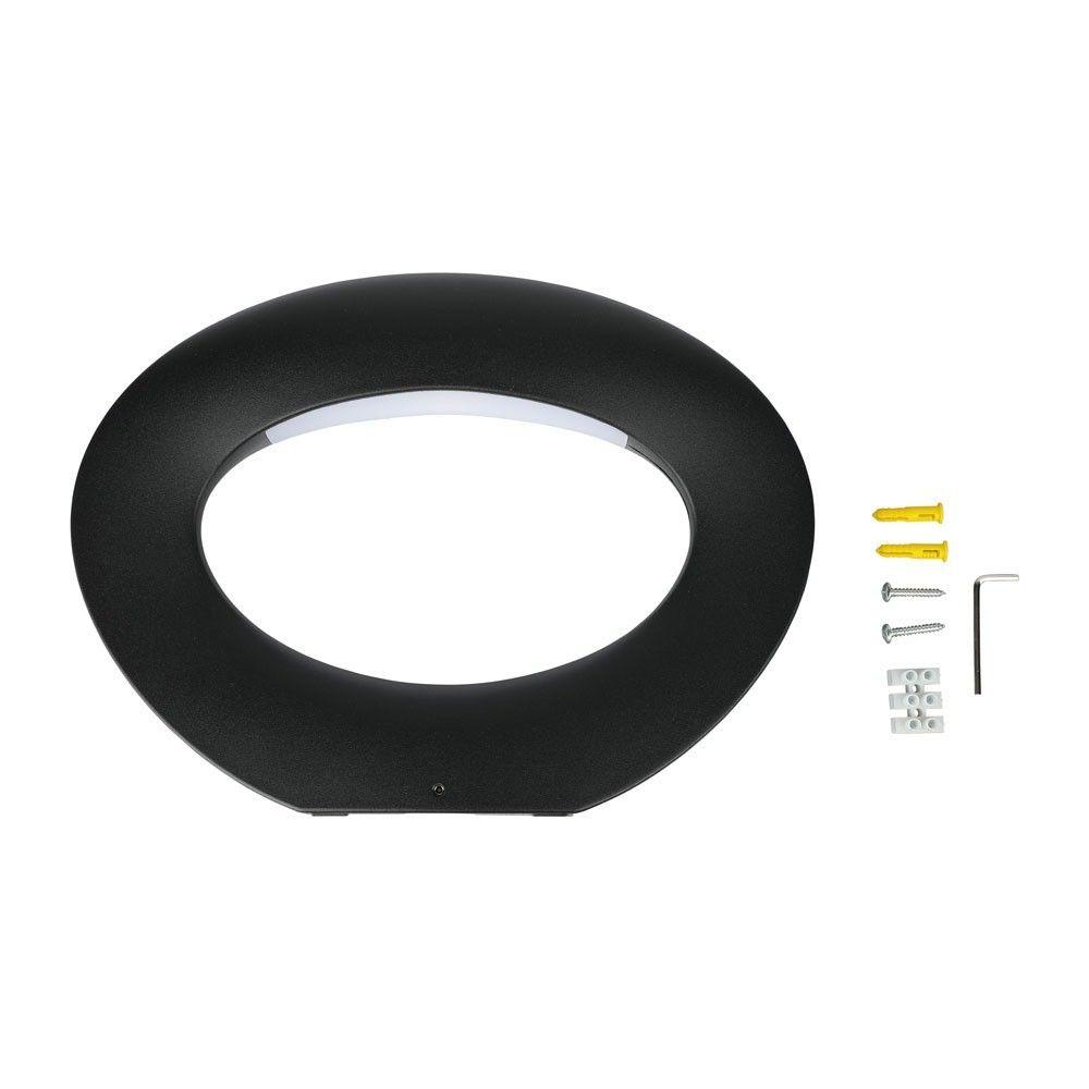 10W Lampa ścienna LED, Barwa:3000K, Obudowa: Czarna, VTAC, SKU 8309