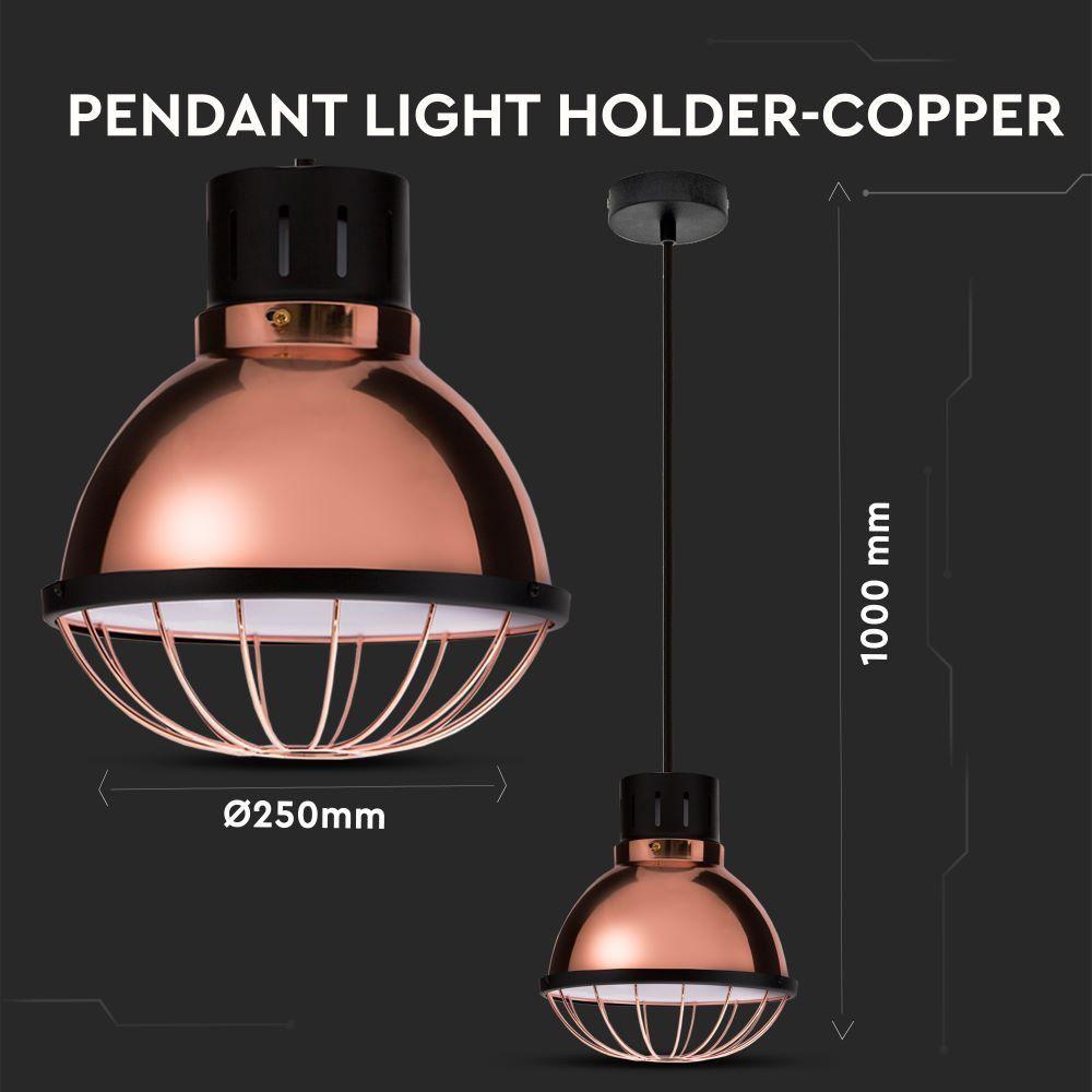 VT-8255 E27 PENDANT LIGHT HOLDER-COPPER