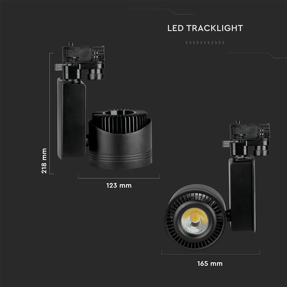 VT-4545 45W COB TRACKLIGHT 5000K BLACK BODY