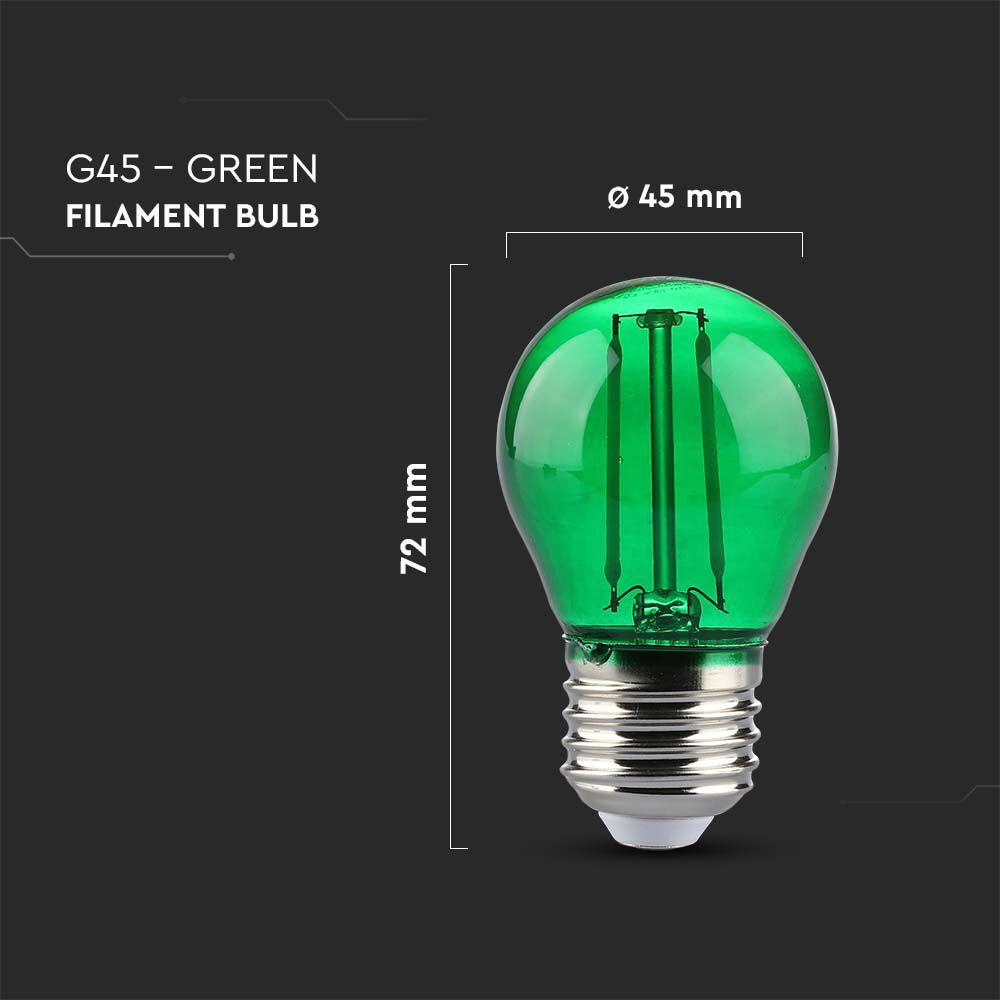 VT-2132-N 2W G45 LED GREEN COLOR FILAMENT BULB E27