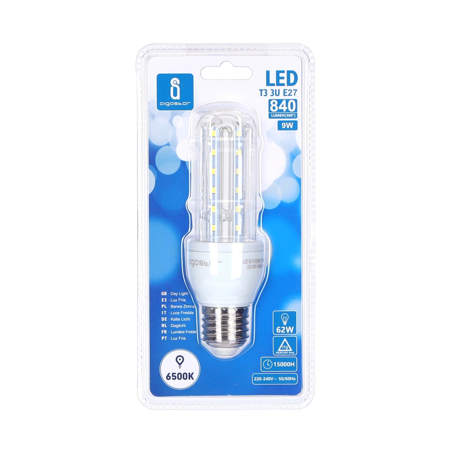 LED E27 9W U-tube