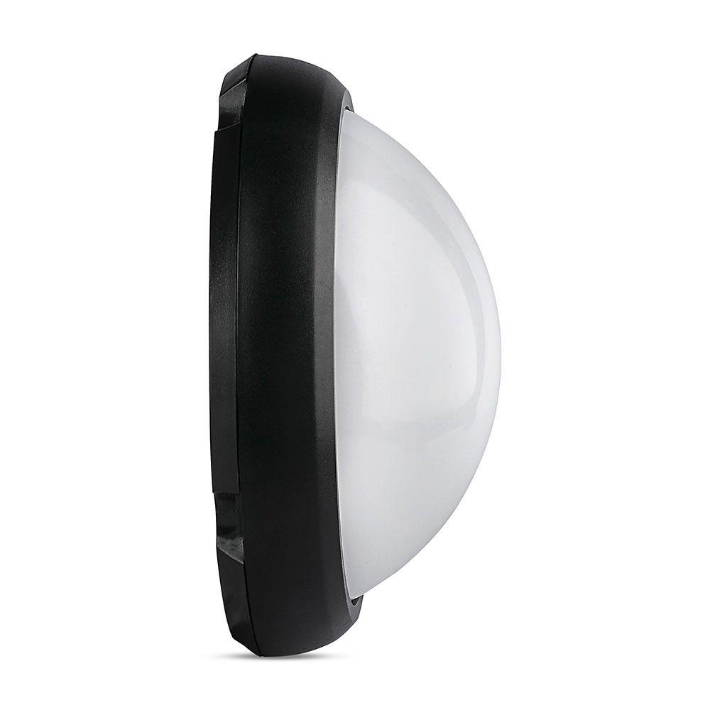 VT-8014 8W FULL ROUND IP54 DOME LIGHTS 3000K BLACK BODY