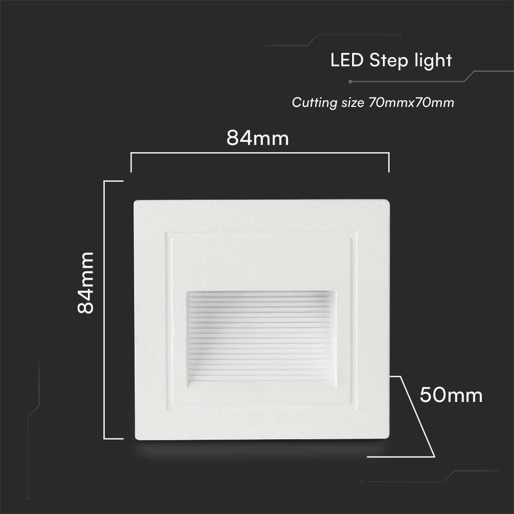 VT-1129 5W LED STEP LIGHT 3000K WHITE BODY