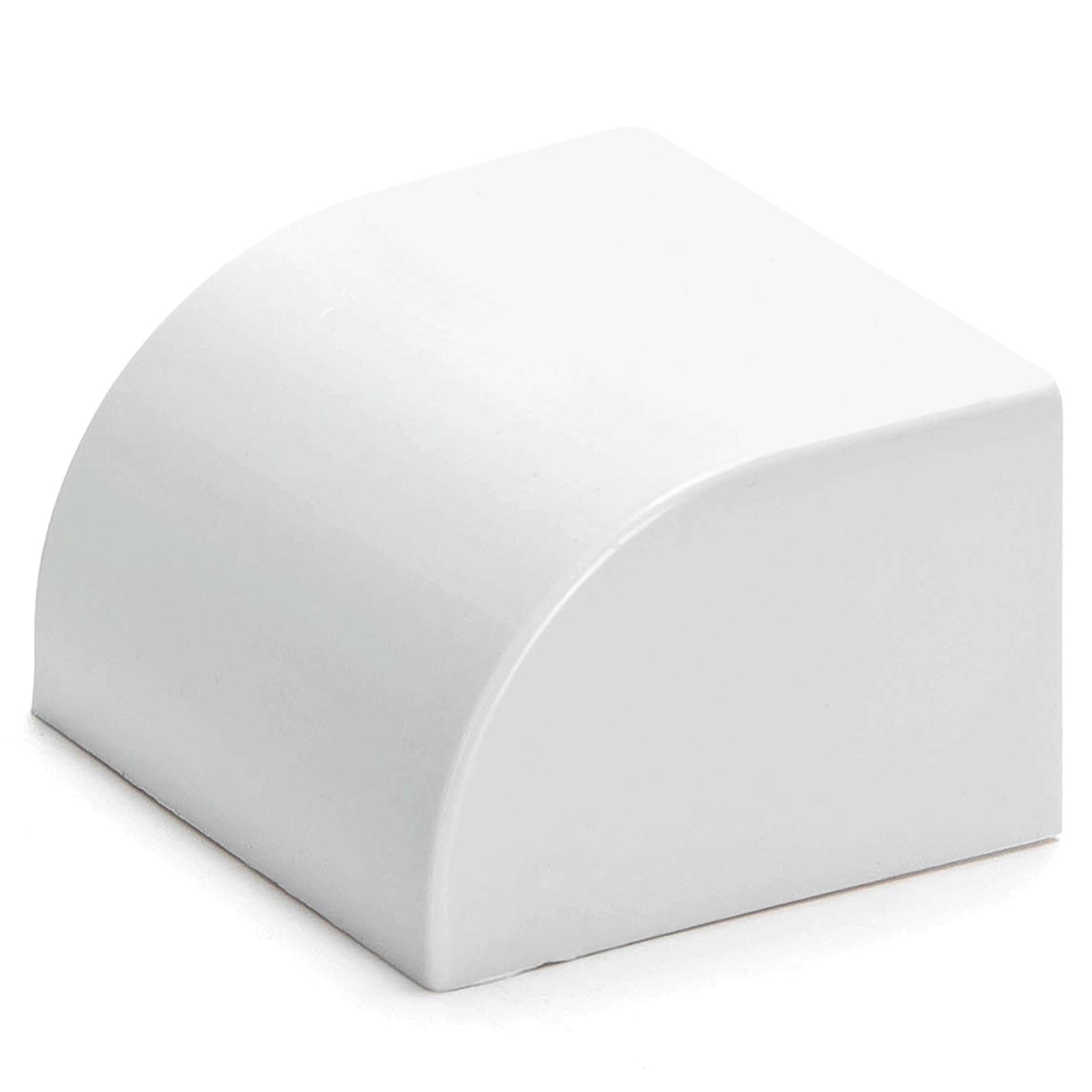 PVC Square Trunking End Cap White 40*25mm 4pcs