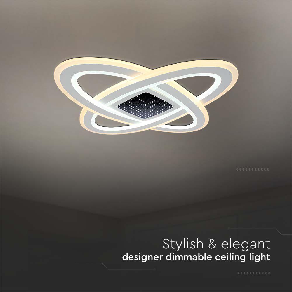 VT-7962 130W LED SMART DECORATIVE CEILING LAMP 50x50x5CM 3IN1 DIMMABLE+REMOTE