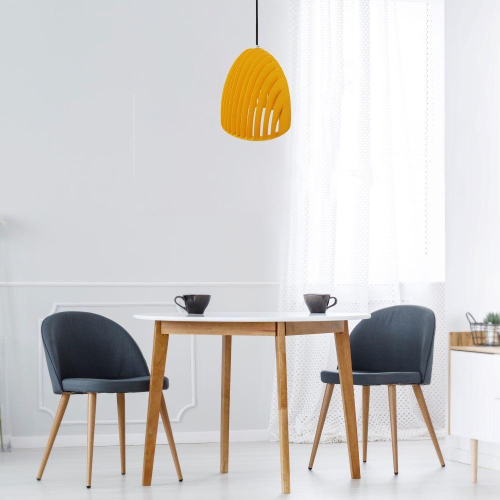 VT-7255 CONE PRISM YELLOW PENDANT LIGHT(E27) D:250*270MM