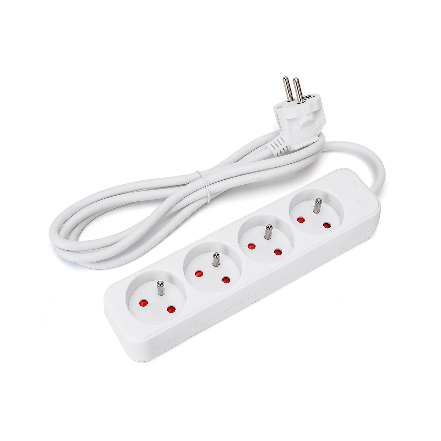 Power strips 4-way 1.5m H05VV-F 3G1.0m㎡ White