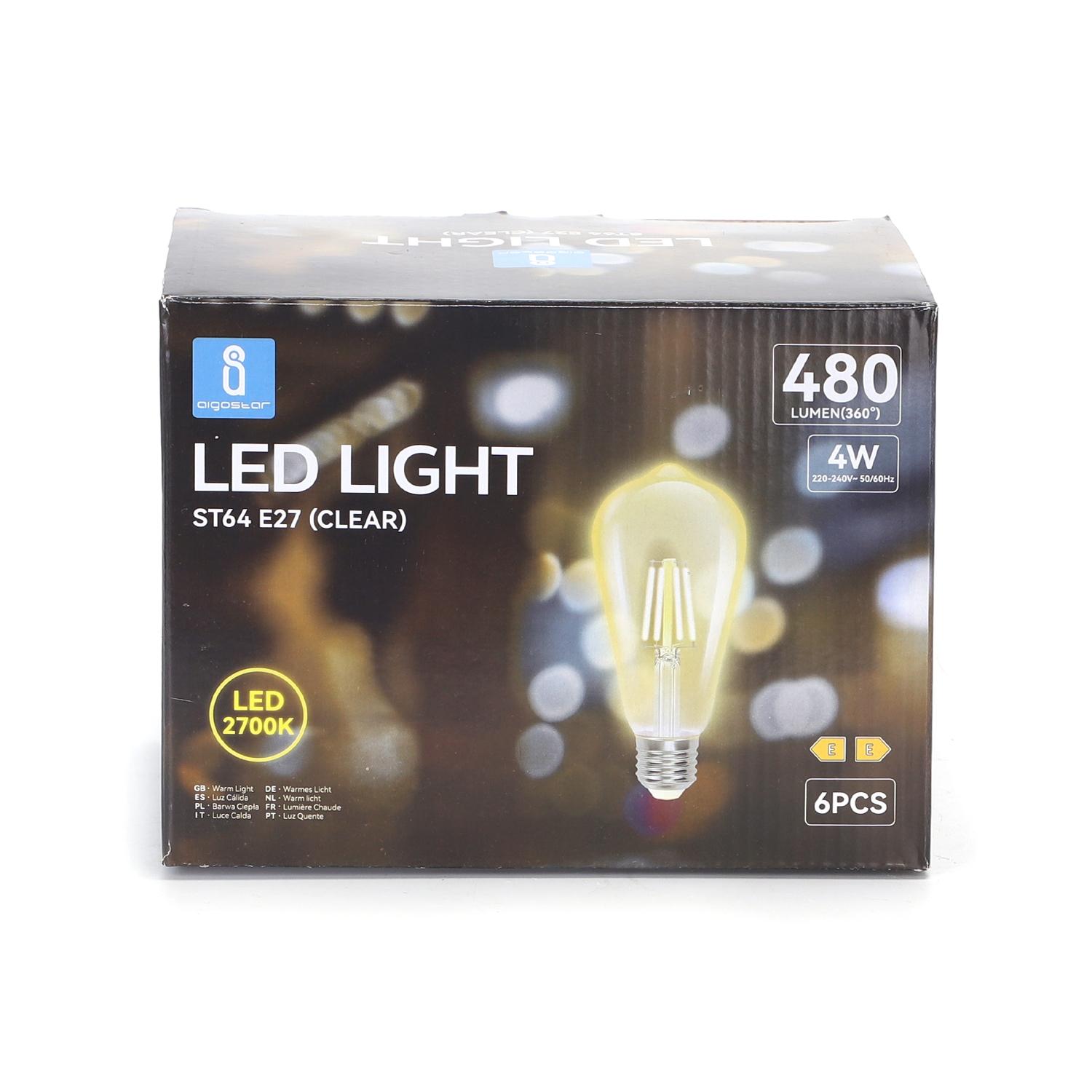 LED E27 ST64 4W Warm Light