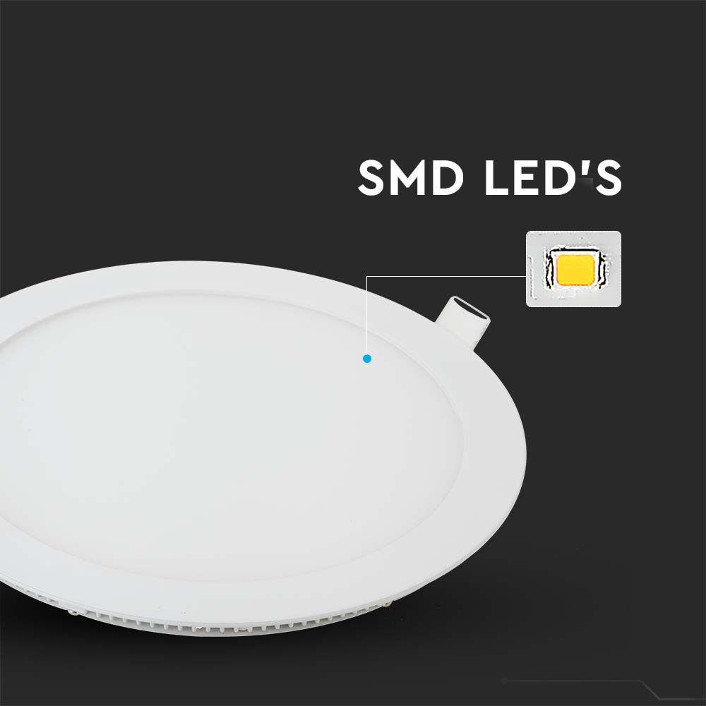 24W Panel LED, Barwa:4000K, Okrągła, VTAC, SKU 214873