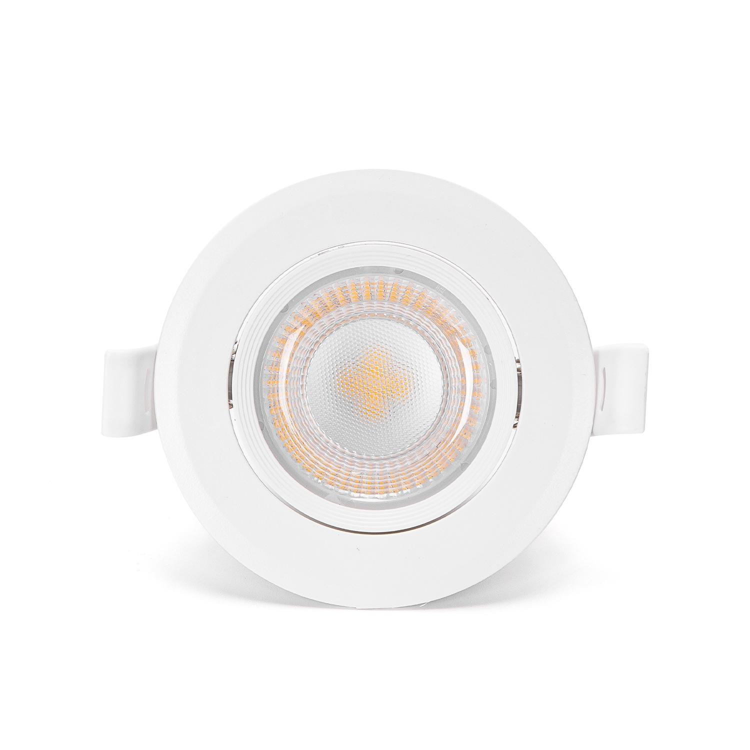 E6 LED  Flush-mounted Round Downlight with Adjustable Angle (3 pcs) 5W Yellow Light