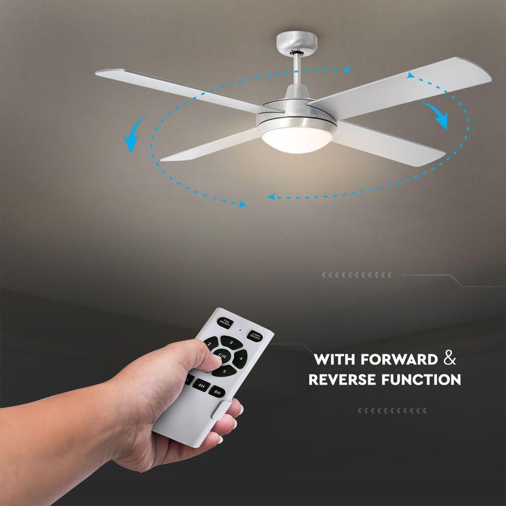 VT-6054-4 35W LED CEILING FAN WITH LIGHT KIT-RF CONTROL-4 BLADES-DC MOTOR