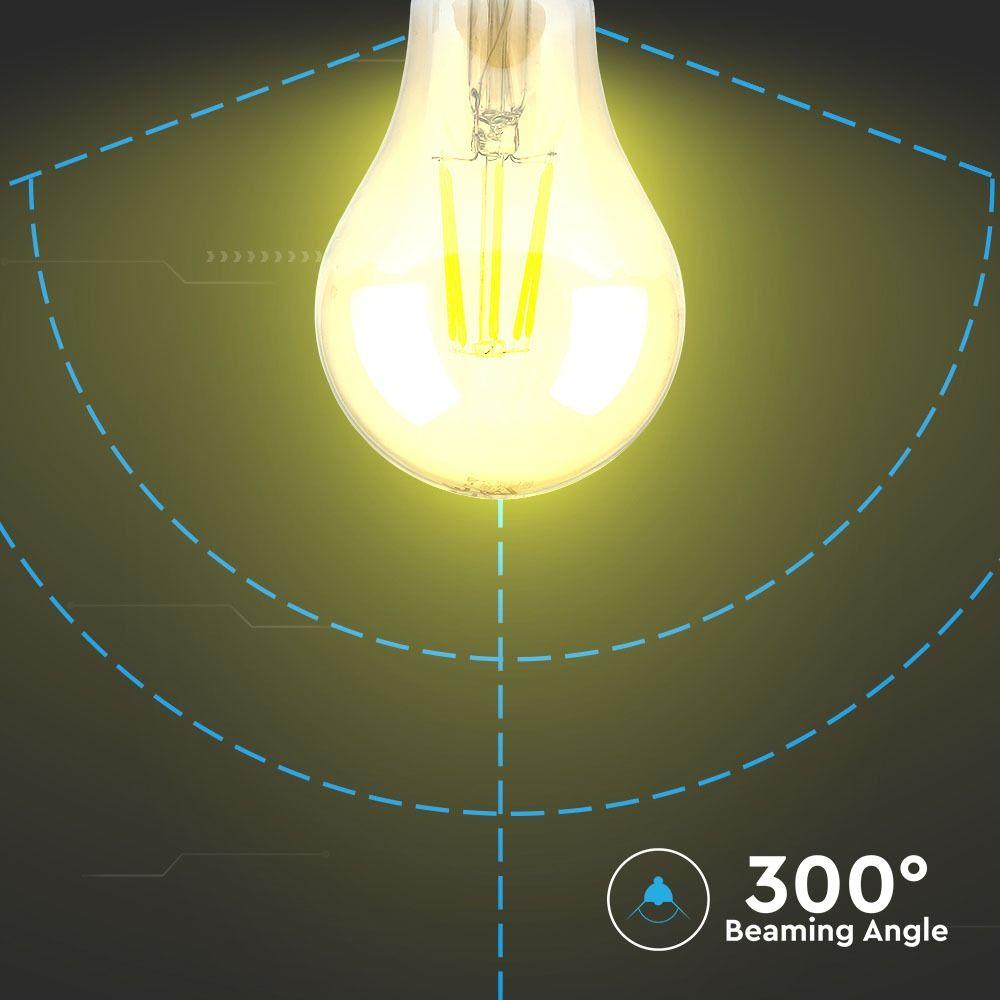 VT-1954 4W A60 FILAMENT BULB AMBER GLASS 2200K E27