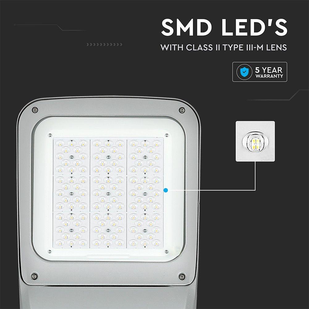 80W Lampa uliczna LED (CLASS II,TYPE III-M LENS), Chip SAMSUNG, Barwa:4000K, VTAC, SKU 541