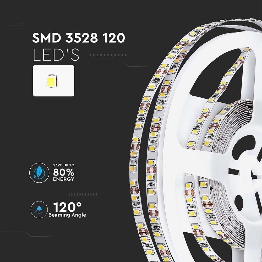 8W Taśma LED, Barwa:4000K, IP20, Rolka:5m, VTAC, SKU 212042