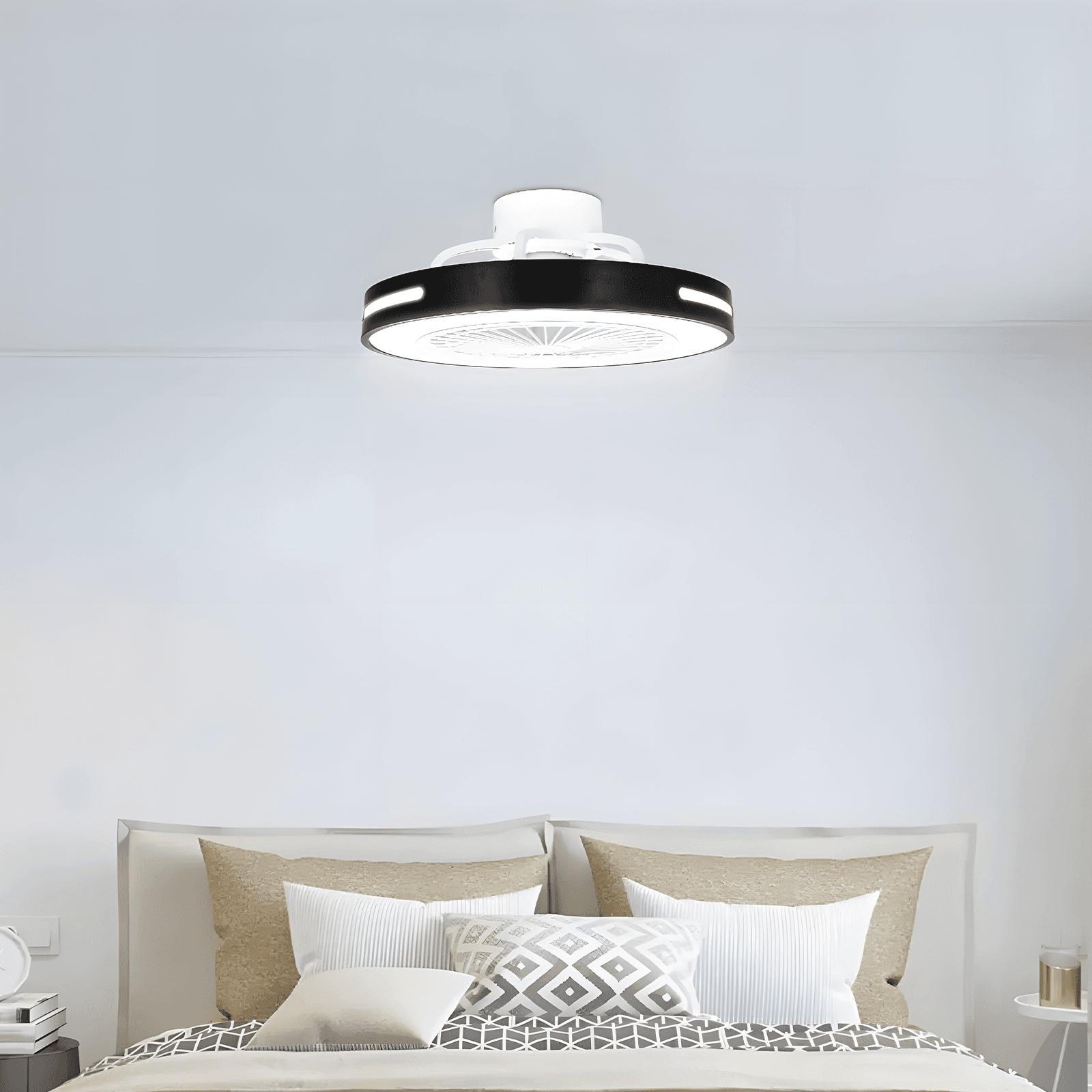 Ceiling Fan Light with 55W CCT+RGB, 20-inch size, and 6 adjustable speeds