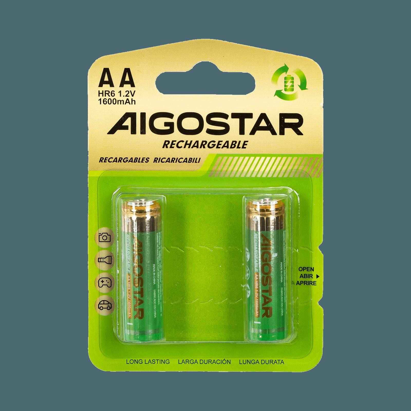 Rechargeable batteries AA 1600mAH 1.2V 2pcs