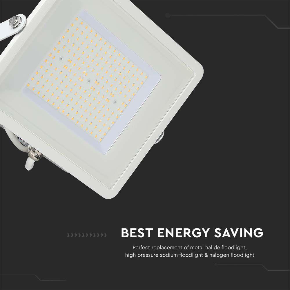 VT-106 100W SMD FLOODLIGHT SAMSUNG CHIP 4000K WHITE BODY WHITE GLASS