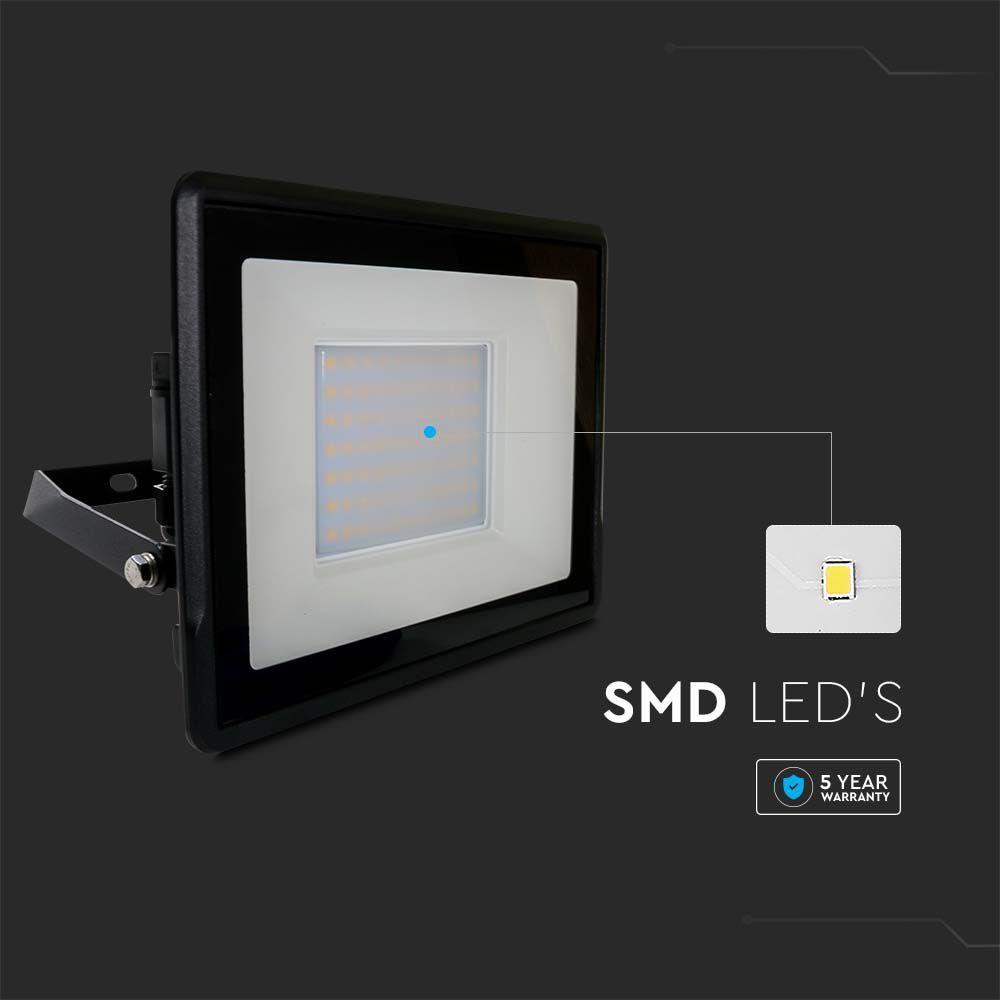 50W Naświetlacz LED SMD z mufą kablową, Chip SAMSUNG, Barwa:4000K, Obudowa: Czarna , VTAC, SKU 20314