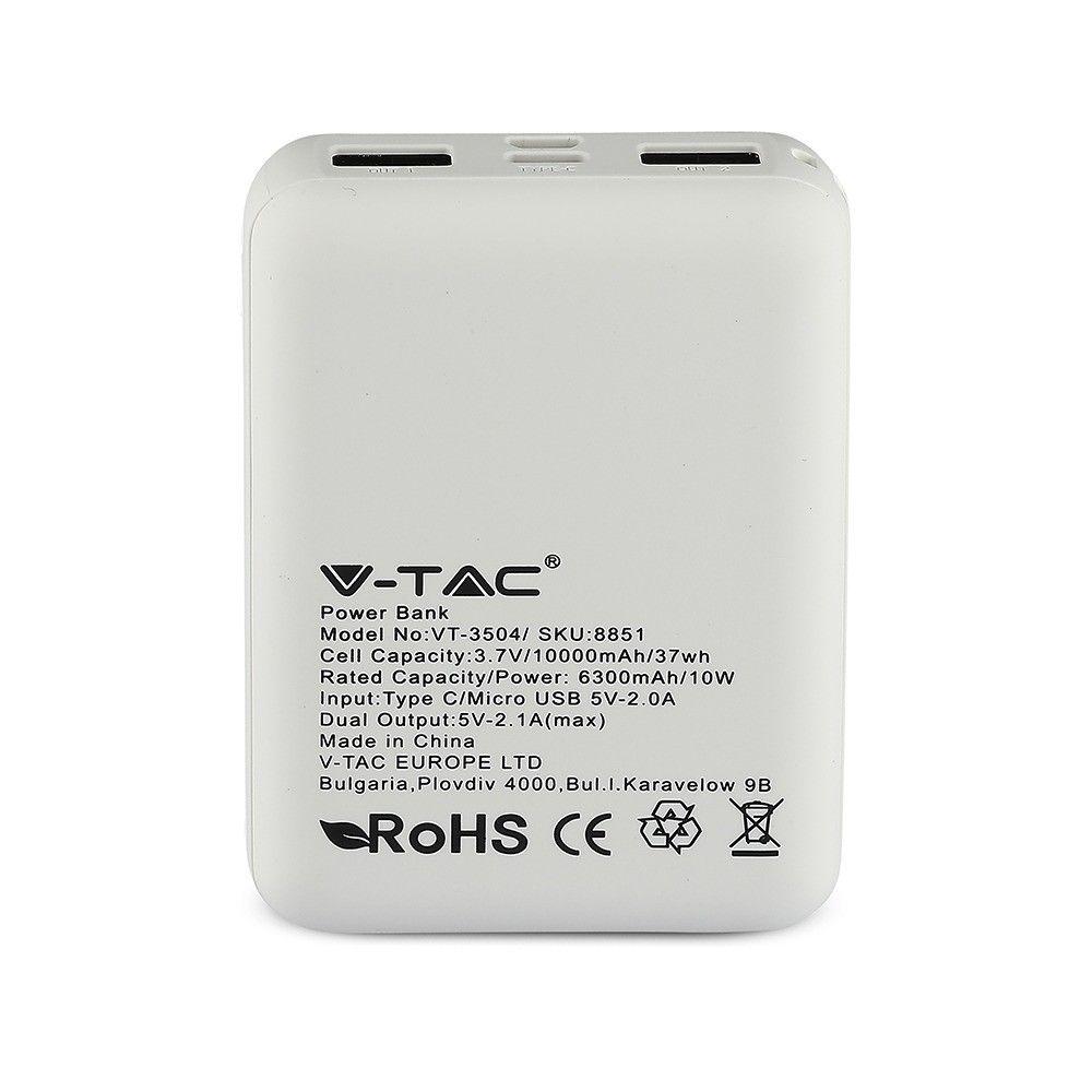 VT-3504 10000mAh POWER BANK-WHITE