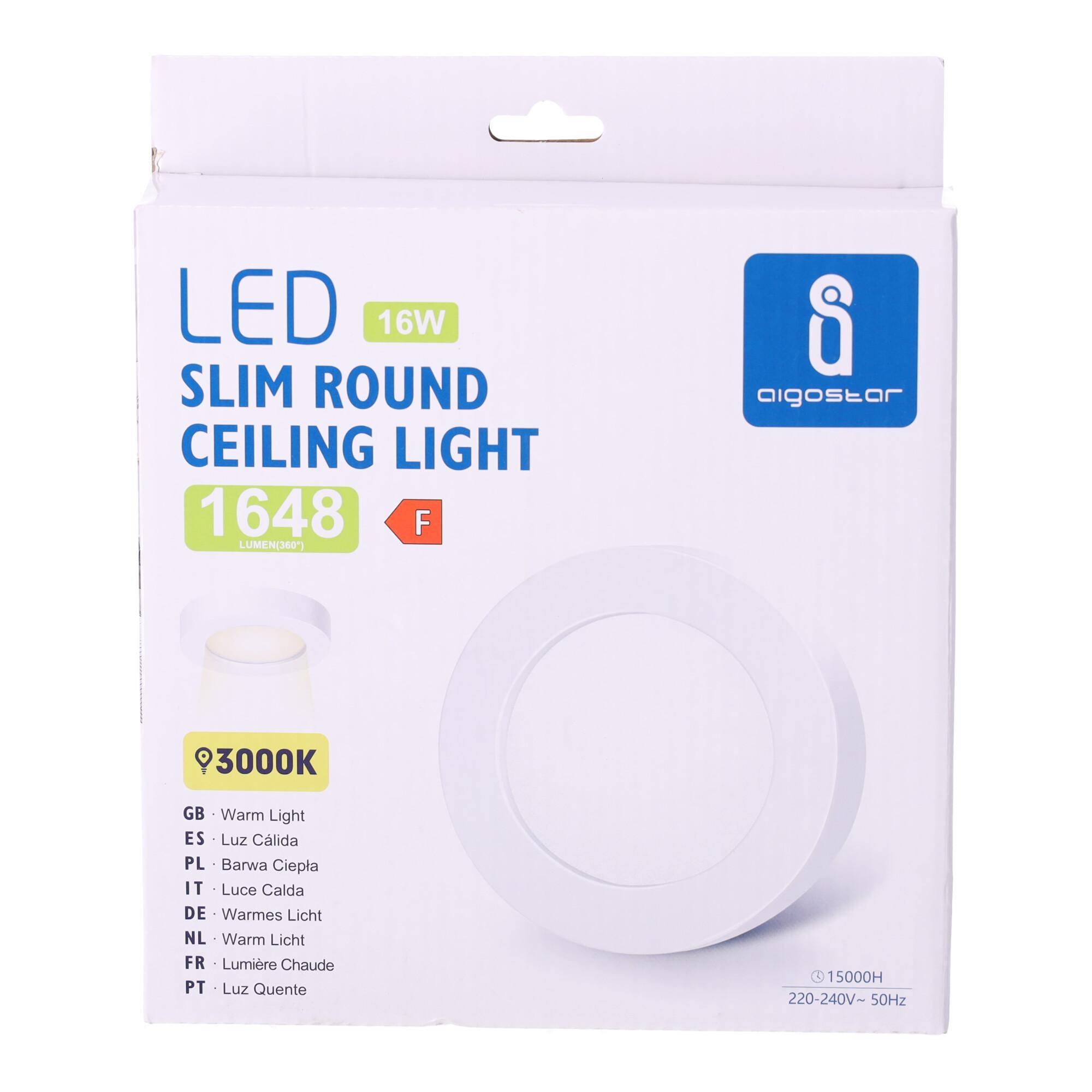 E6 LED  Surface-mounted Round Downlight 16W Yellow Light