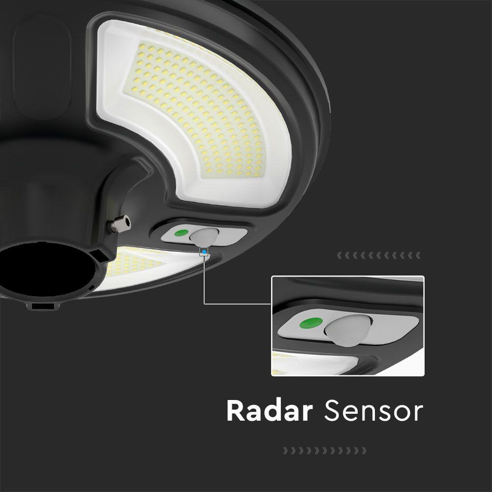 VT-65W 10W LED SOLAR ROUND GARDEN LIGHT SENSOR RF CONTROL 6500K IP65