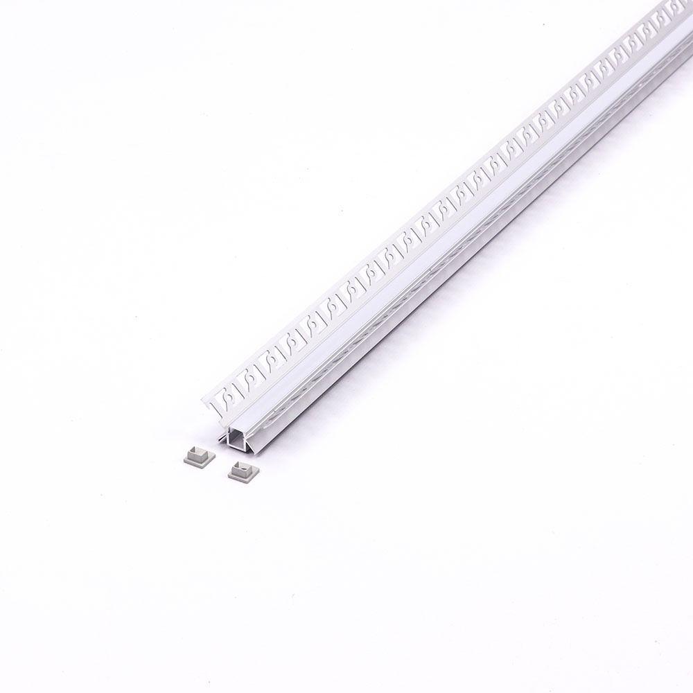 VT-8104 MOUNTING KIT WITH DIFFUSER FOR LED STRIP RECESSED 2000x45.4x25.14MM SILVER