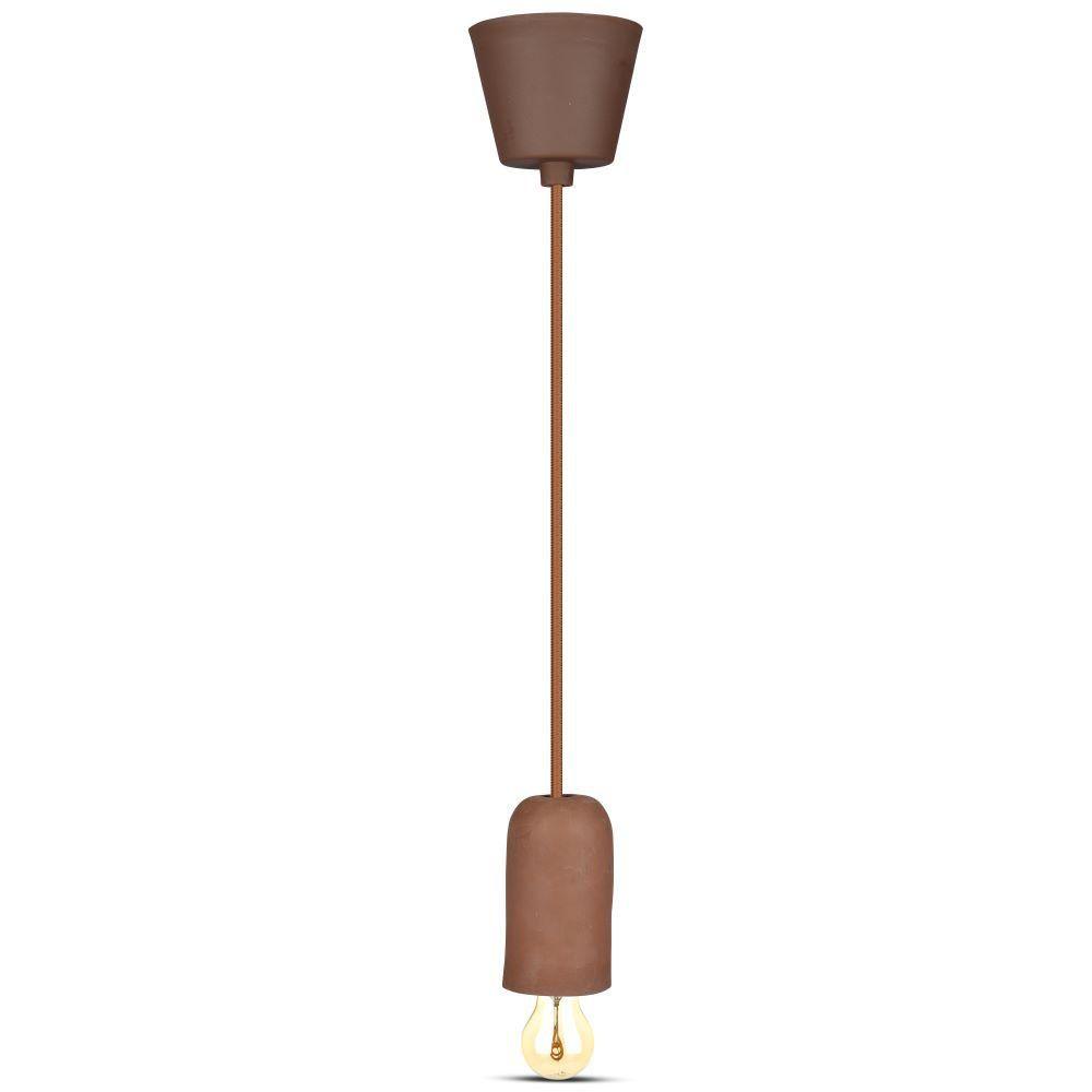 Lampa Wisząca, Trzonek:E27, Gips, Brązowy, VTAC, SKU 3749