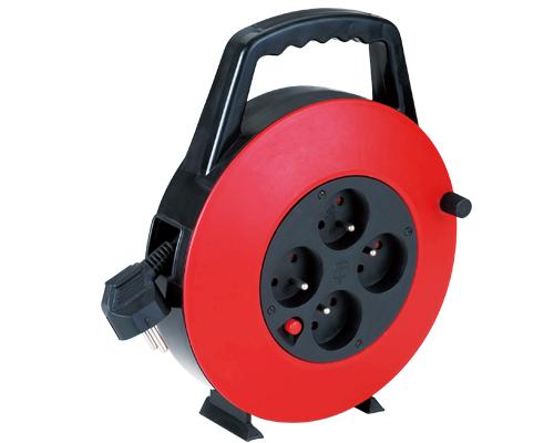 Cable Reels H05VV-F 3G1.0m㎡ 10m Black 4-way