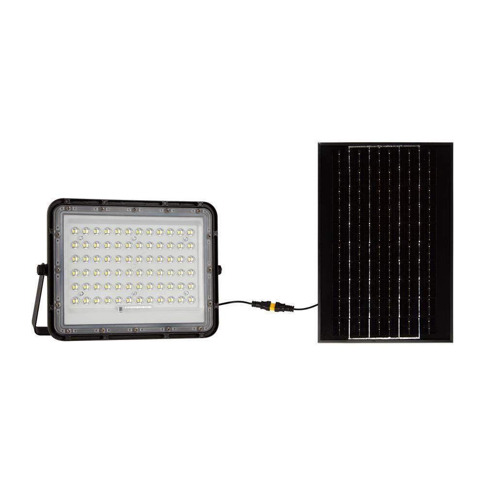 VT 120W LED SOLAR FLOODLIGHT 4000K 12000 mAh BATTERY 3M CABLE SMART IR REMOTE FAST CHARGE