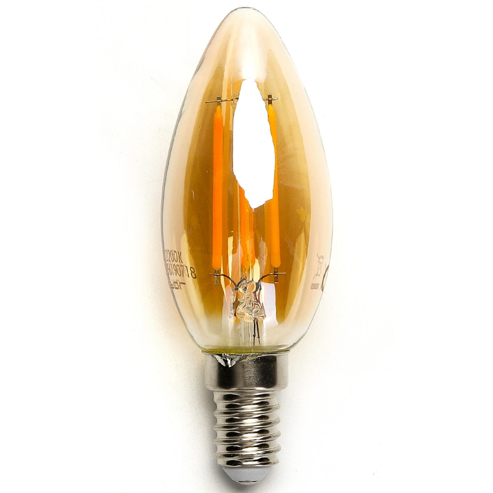 Żarówka LED filament (Bursztynowa) C35 E14 4W(4W,E14,2200K,400lm)