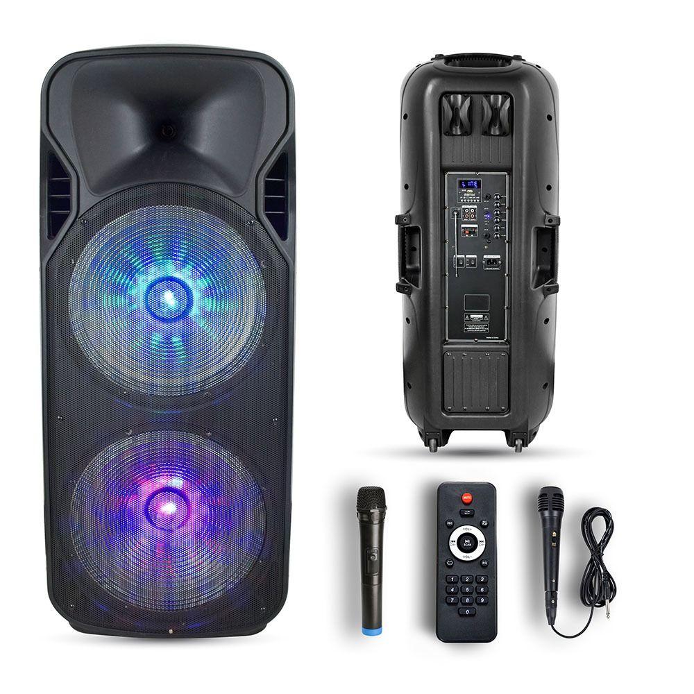 VT-6215-2 150W RECHARGEABLE TROLLEY SPEAKER-WITH MICROPHONES-RF CONTROL