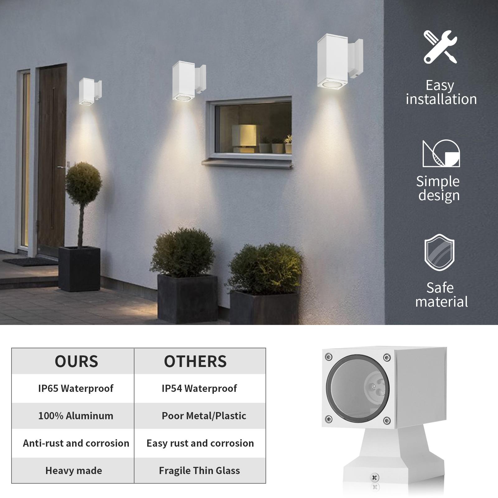 One-way Wall Light White (Without Light Source) GU10