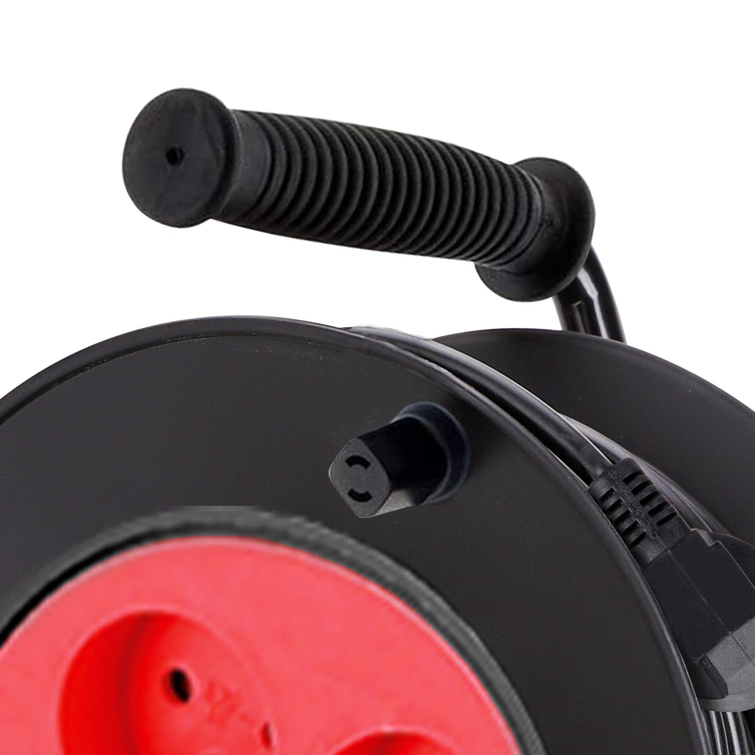 Cable Reels H05VV-F 3G1.0m㎡ 40m Black 4-way